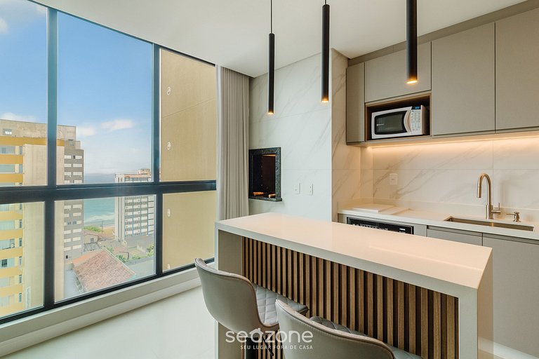 Apto 2Q com vista p/ o mar prox. da praia RTS0903