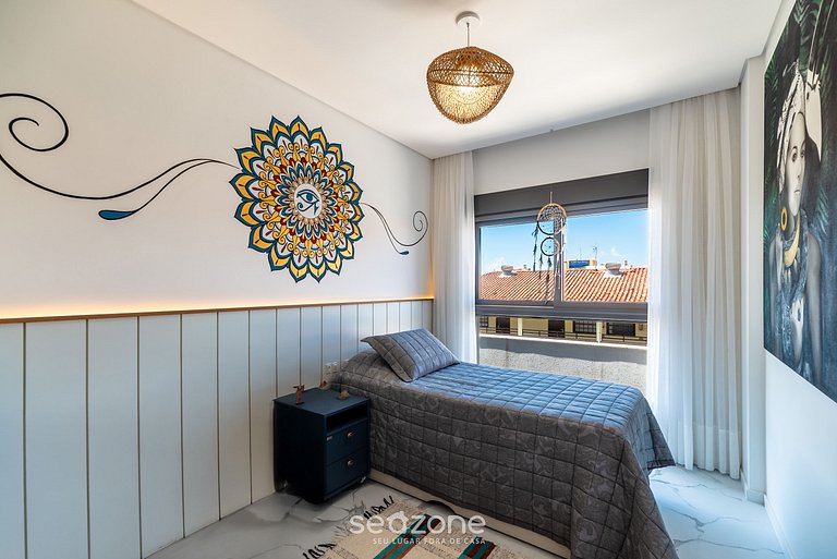 Lindo Apto Zen Pé na Areia com Jacuzzi em IBC0205