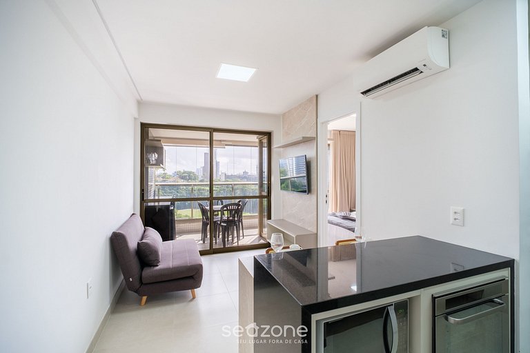 Apto beira-mar c/ varanda em Ondina - BCA1804