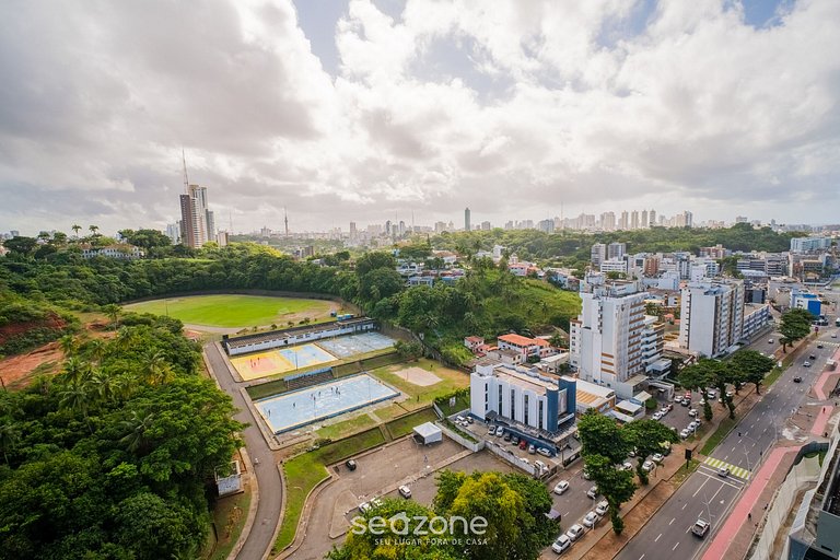 Apto beira-mar c/ varanda em Ondina - BCA1804