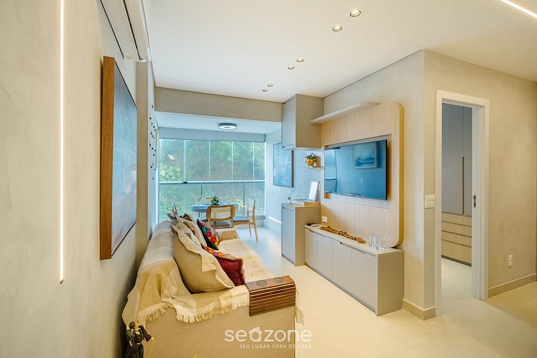 Apto frente al mar, vista al mar y piscina BCA0211