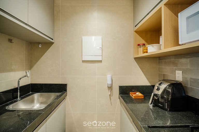 Apto frente al mar, vista al mar y piscina BCA0211