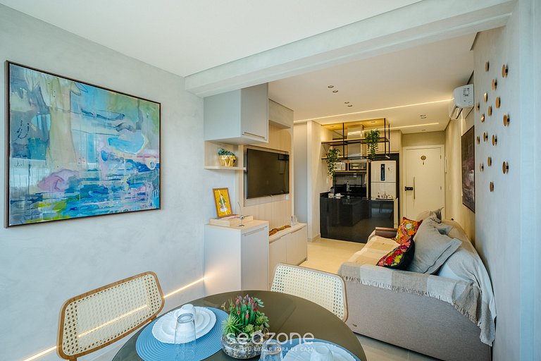 Apto frente al mar, vista al mar y piscina BCA0211