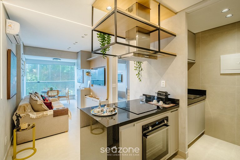 Apto beira-mar c/ vista p/ o mar e piscina BCA0211