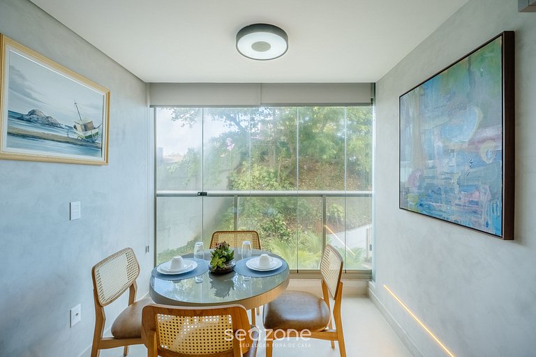 Apto beira-mar c/ vista p/ o mar e piscina BCA0211