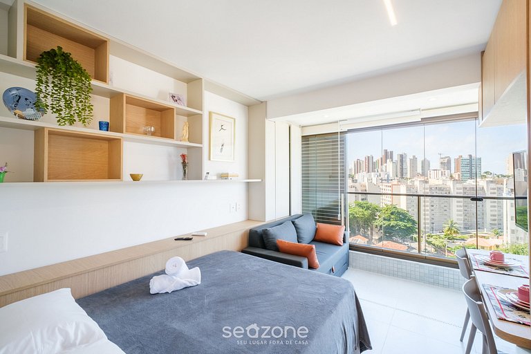 Studio c/ vista espetacular a 500m do Mar ZNB1304