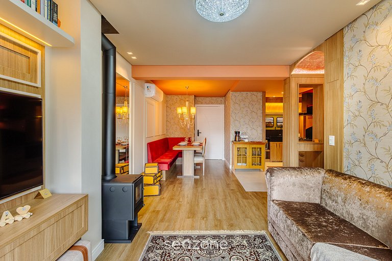 Apto aconchegante temático em Canela | DAL221