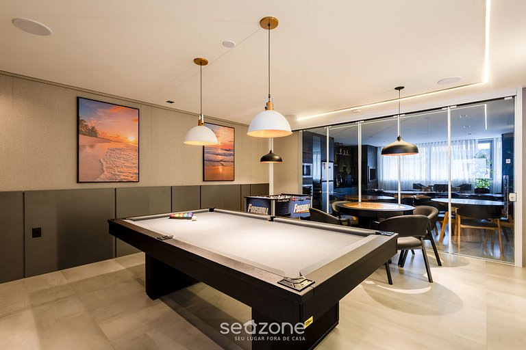 1Q 500m da praia c/ churrasq e piscinas - ELF0411