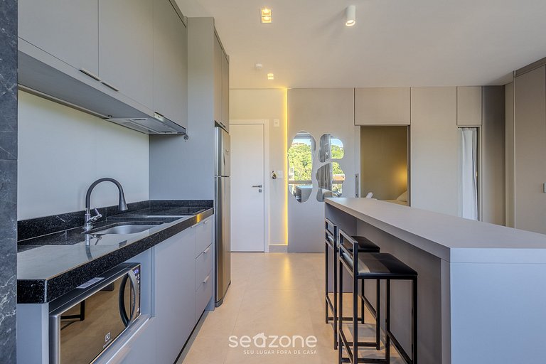 1Q 500m da praia c/ churrasq e piscinas - ELF0411