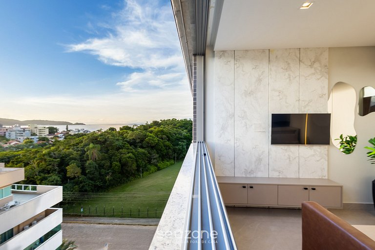 1Q c/ vista mar e churrasq. a 500m do mar ELF0602