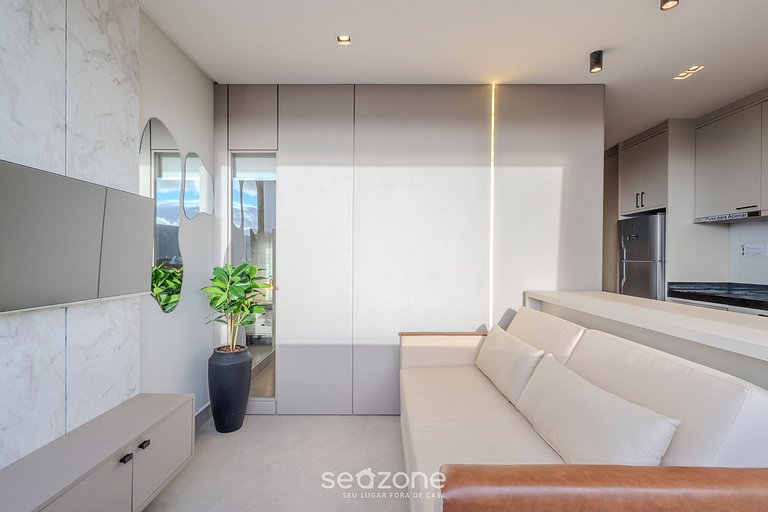 1Q c/ vista mar e churrasq. a 500m do mar ELF0602