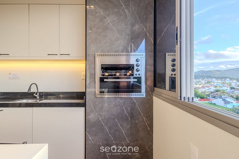 1Q c/ vista mar e churrasq. a 500m do mar ELF0602