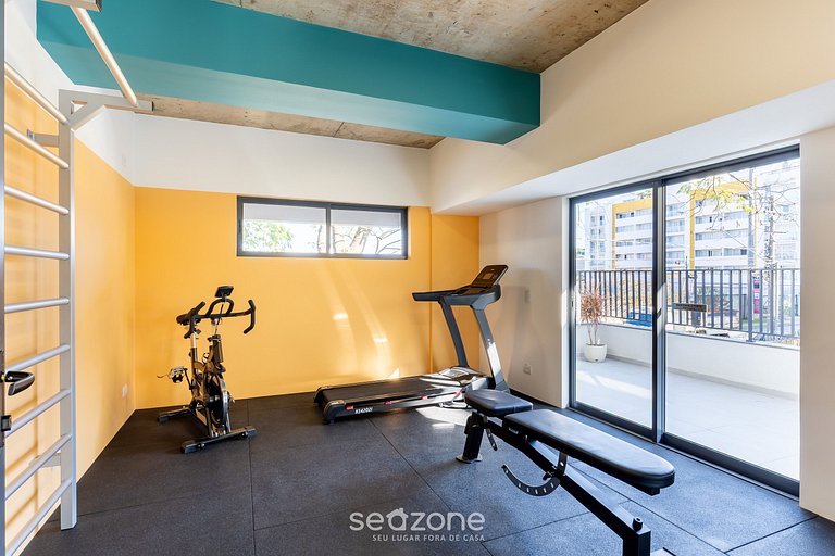 Studio em Cond. c/ academia a 350m da PUC EBI0603