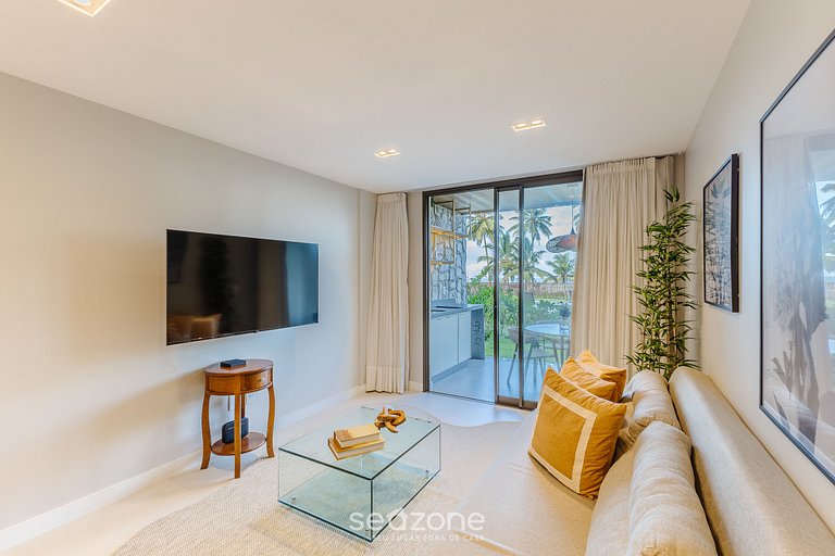 Ap en cond. con piscina y vista al mar PET0008