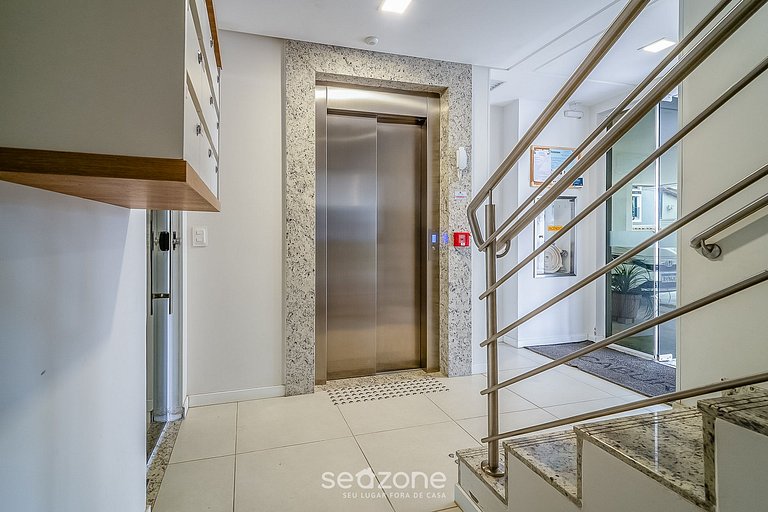 Apto c/ varanda gourmet a 800m da praia CBE0201