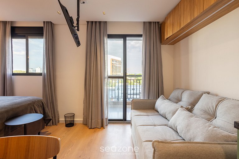 Studio c/ varanda a minutos do Metrô - NON0609