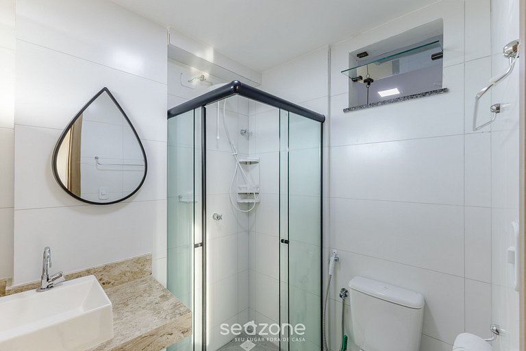 Estadia c/ piscina e varanda a 300m do Mar MMD0604