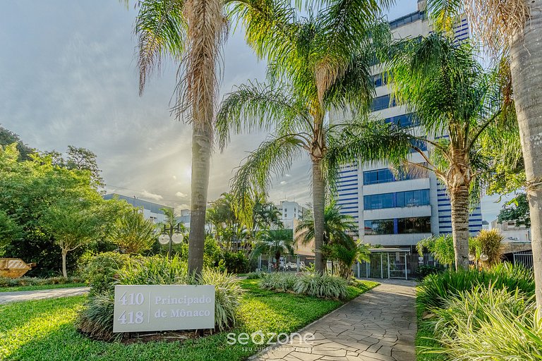 Estadia completa a poucos minutos de parques e restaurantes