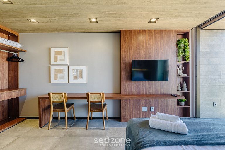 Estudio moderno con balcón a pasos del mar NWT1214