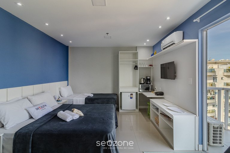 Estudio con balcón a min de la playa - HSC0518