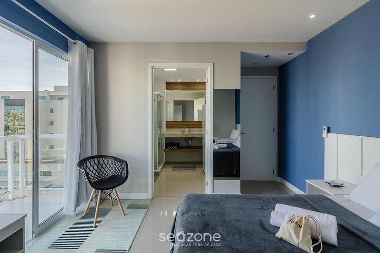 Studio com varanda a minutos da Praia - HSC0518