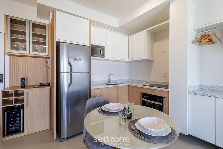 Studio moderno em condomínio com vista mar VPD0605