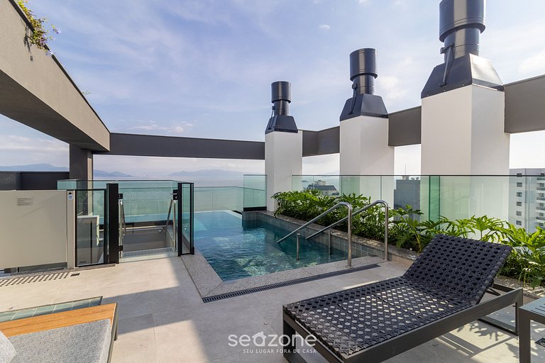 Studio moderno em condomínio com vista mar VPD0605