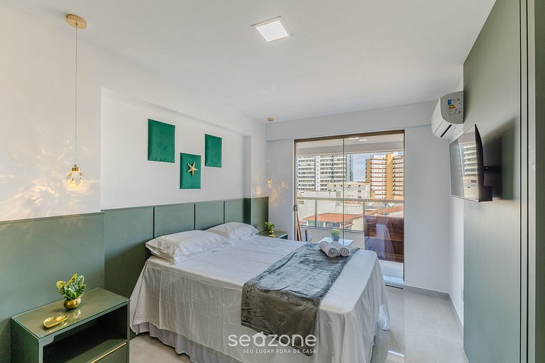 Apto c/ varanda a 300m do mar – MMD0305