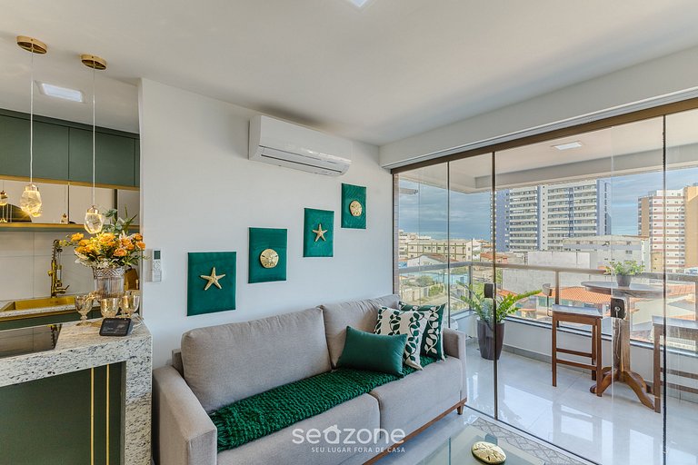 Apto c/ varanda a 300m do mar – MMD0305