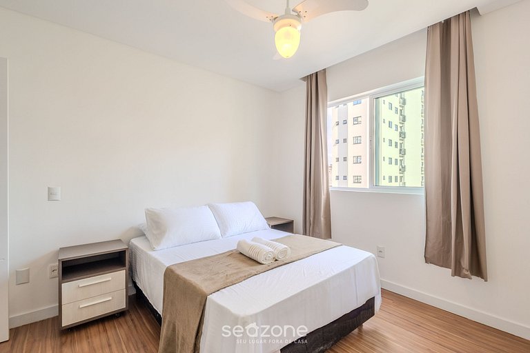 Apto 450m da praia c/ churrasq. e 3 suítes TAH0602