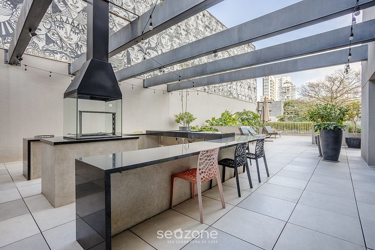 Studio moderno a 290m del metro Faria Lima LOF1405