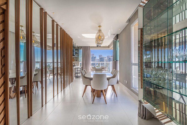 Apto c/ parrilla gourmet y vista al mar EHI0802