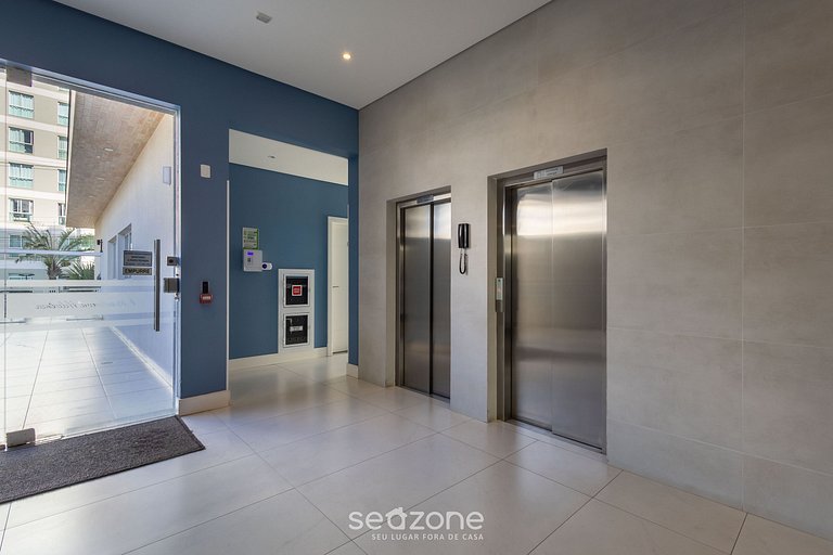 Apto c/ churrasqueira gourmet e vista mar EHI0802