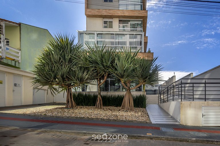 Apto c/ churrasqueira gourmet e vista mar EHI0802