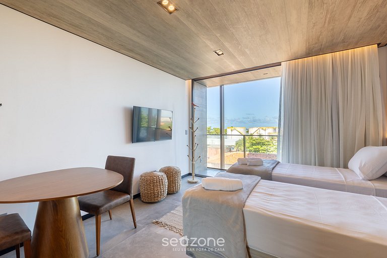 Estudio frente al mar c gimnasio y piscina NWT0412