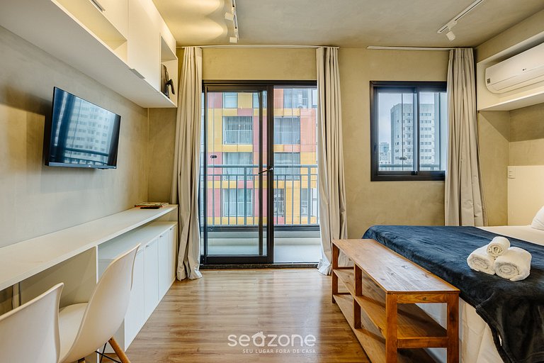 Studio moderno perto de shopping e metrô ISM0619