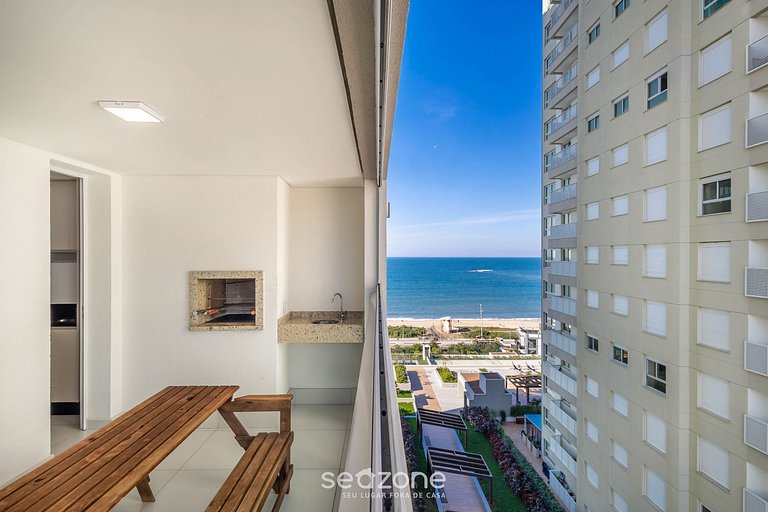 Apt 3Q Cond. Pé na Areia churrasq jacuzzi SHC0905