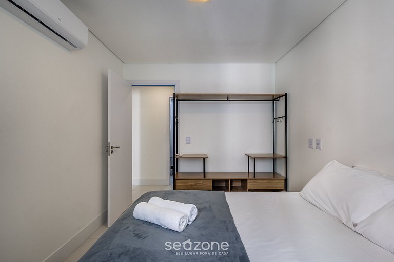 Apt 3Q Cond. Pé na Areia churrasq jacuzzi SHC0905