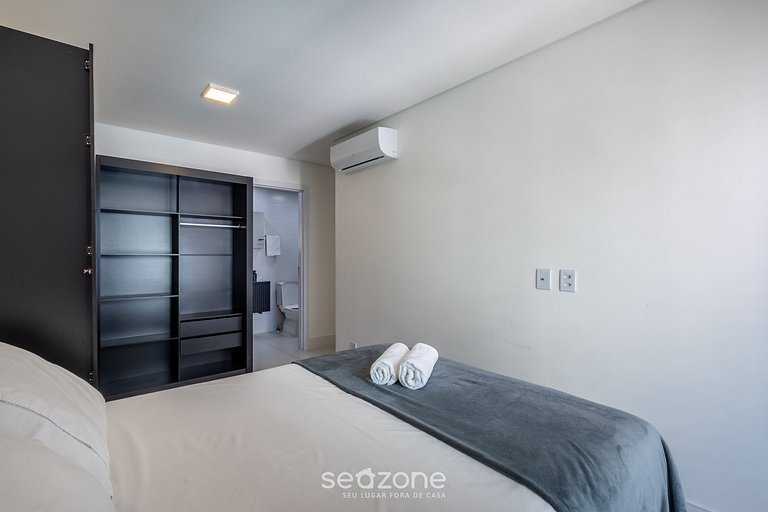 Apt 3Q Cond. Pé na Areia churrasq jacuzzi SHC0905