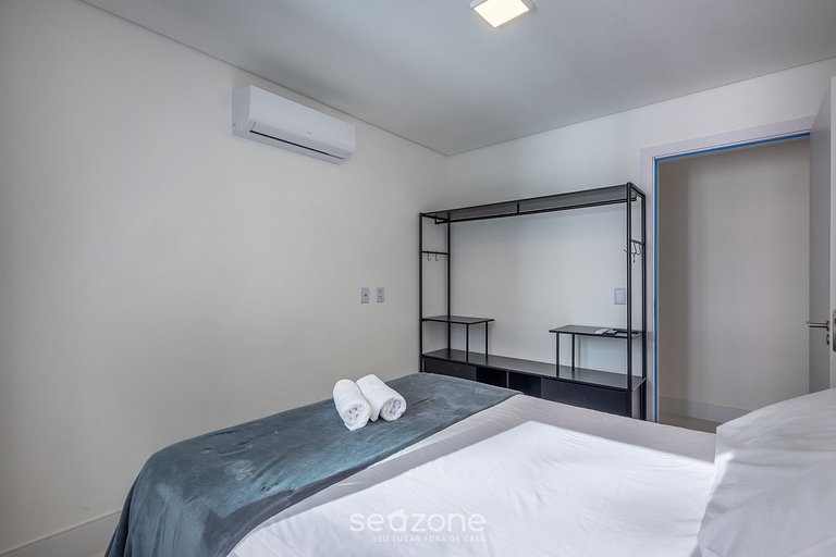 Apt 3Q Cond. Pé na Areia churrasq jacuzzi SHC0905