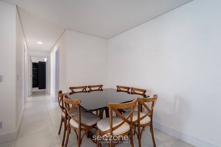 Apt 3Q Cond. Pé na Areia churrasq jacuzzi SHC0905