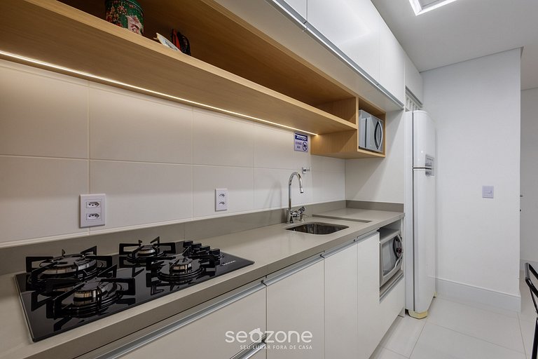 Apto 3Q c/ varanda gourmet e vista Mar SHC0506