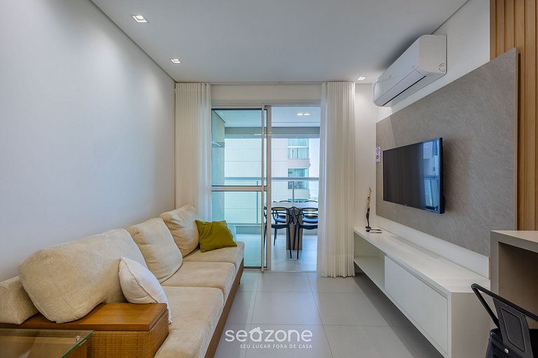 Apto 3Q c/ varanda gourmet e vista Mar SHC0506