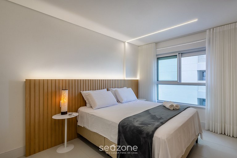 Apto 3Q c/ varanda gourmet e vista Mar SHC0506