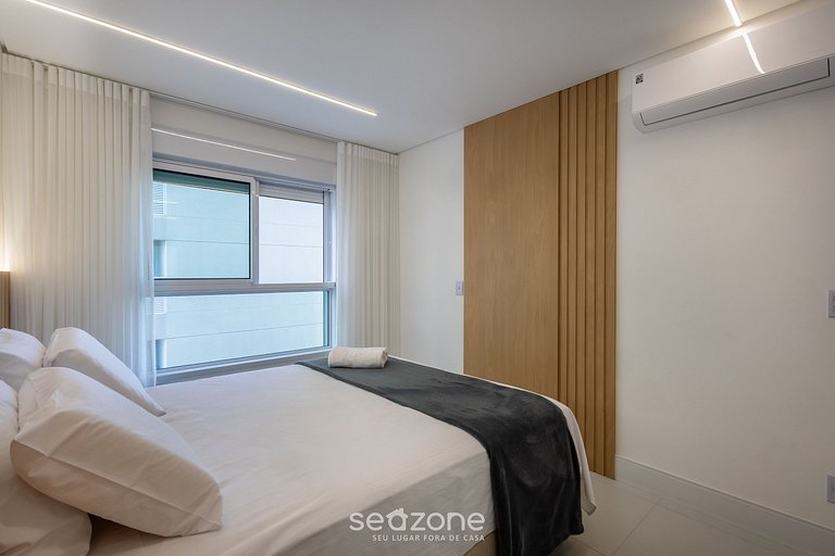 Apto 3Q c/ varanda gourmet e vista Mar SHC0506