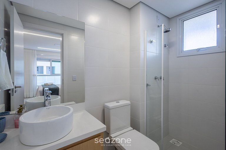 Apto 3Q c/ varanda gourmet e vista Mar SHC0506