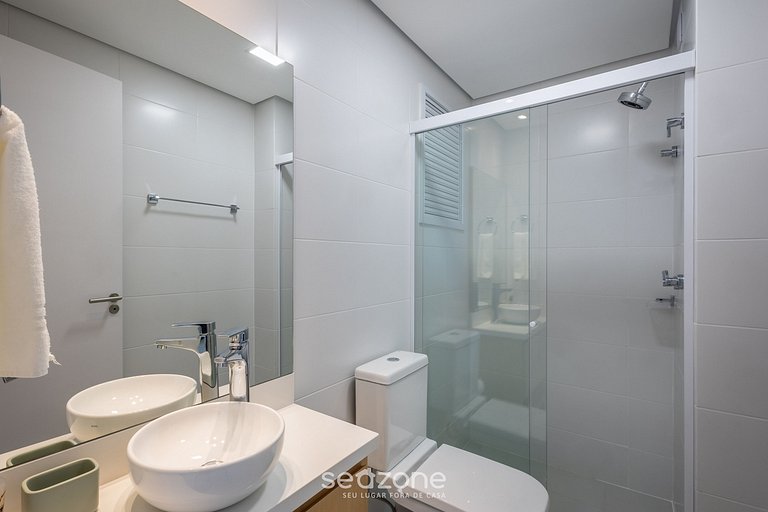 Apto 3Q c/ varanda gourmet e vista Mar SHC0506