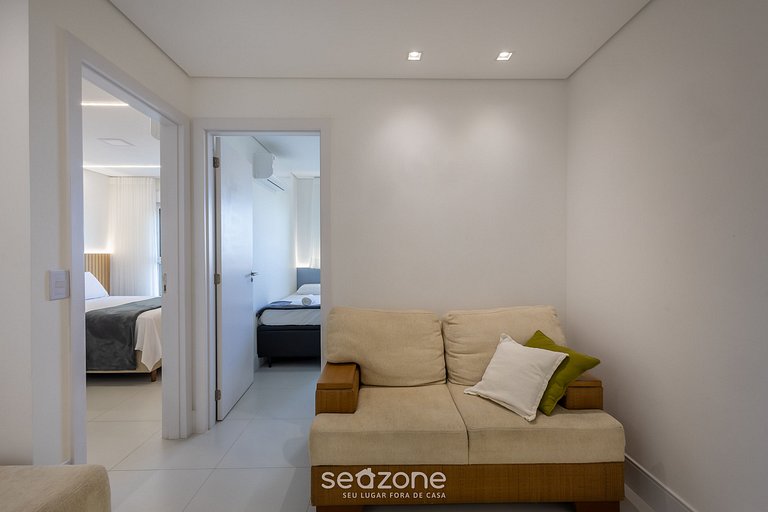 Apto 3Q c/ varanda gourmet e vista Mar SHC0506