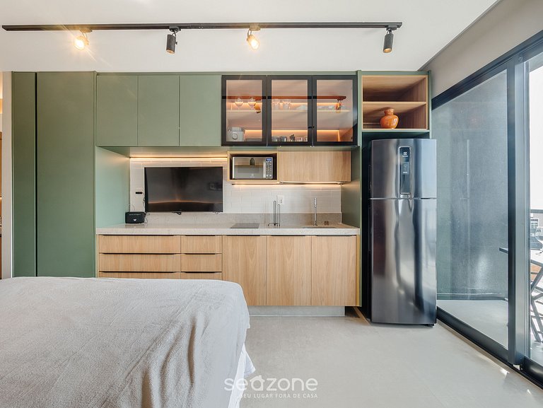 Estudio en Cond. con piscina LIV1104