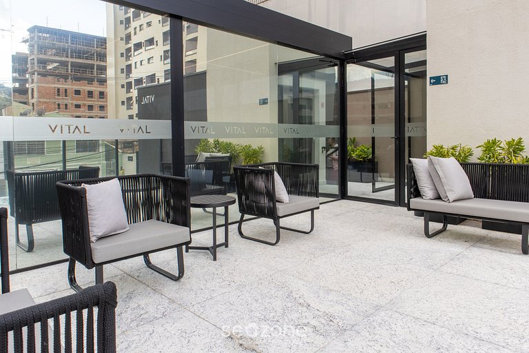 Sua estadia completa com piscina e academia em Poços de Cald